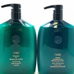 Hair Oribe Shampoo For Moisture & Control And Intense Conditioner 33.8 Oz Set With A Generic Pumps