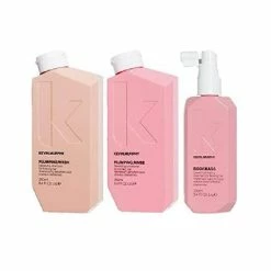 Hair Kevin Murphy Plumping Wash 8.5 Oz, Plumping Rinse 8.5 Oz & Body Mass 3.4 Oz TRIO