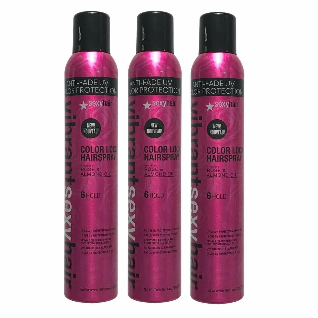 Promo 😀 Sexy Hair Vibrant Color Lock Hairspray 8 Oz Each Pack Of 3 ✨ 1 Sexy Hair Vibrant Color Lock Hairspray 8 Oz Each Pack Of 3
